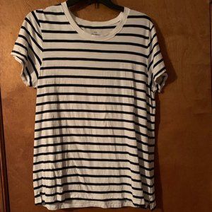 White and Blue Striped Shirt